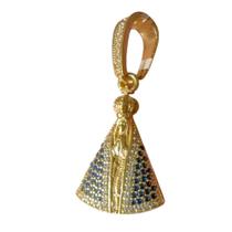 Pingente Nossa Senhora Cravejada P - Banhado a ouro 18k Pingente Nossa Senhora Cravejada P - Banhado a ouro 18k