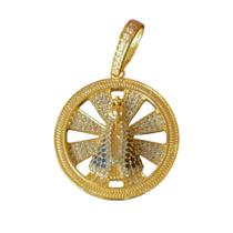 Pingente Nossa Senhora Cravejada P - Banhado a ouro 18k Pingente Nossa Senhora Cravejada P - Banhado a ouro 18k