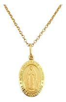 Pingente Nossa Senhora De Lourdes Em Ouro 18k (cod15y)