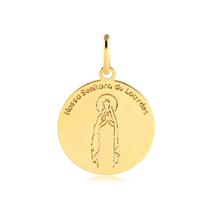 Pingente Nossa Senhora De Lourdes Fé Folheado A Ouro 18k Pingente Nossa Senhora De Lourdes Fé Folheado A Ouro 18k