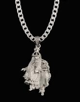 Pingente obaluaê banhado a rhodium