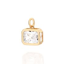 Pingente Octogonal com Cristal Banhado Ouro Rommanel 542988 Cor:Dourado Pingente Octogonal com Cristal Banhado Ouro Rommanel 542988 Cor:Dourado