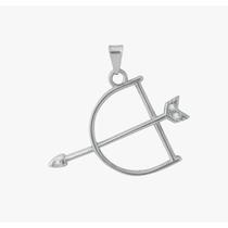 Pingente ofá de oxóssi banhado a rhodium