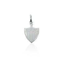 Pingente Oficial Escudo Chapa Atlético MG 1,5cm Prata 925 Noble Joias