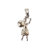 Pingente Ogum Orixá Imagem 2,9 cm Metal Niquelado