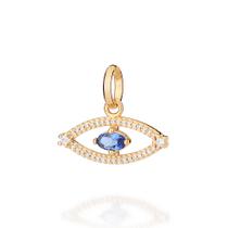 Pingente olho grego banhado a ouro AZUL 542869 Rommanel Pingente olho grego banhado a ouro AZUL 542869 Rommanel