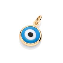 Pingente olho grego folheado a ouro AZUL 541649 Rommanel Pingente olho grego folheado a ouro AZUL 541649 Rommanel