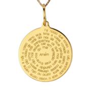 PINGENTE ORAÇÃO DO PAI NOSSO EM OURO 18K/750 (cod16y)