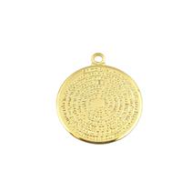 Pingente Oração Salmo 91 Banhado a Ouro