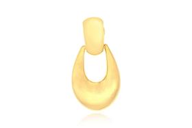 Pingente orgânico ovalado vazado com banho de ouro 18K Pingente orgânico ovalado vazado com banho de ouro 18K