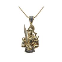 Pingente orixá ogum banhado a ouro 18k com micro zircônia Pingente orixá ogum banhado a ouro 18k com micro zircônia