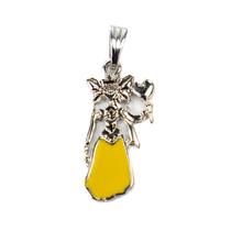 Pingente Orixá Oxum Amarelo Candomblé Niquelado 26mm Pingente Orixá Oxum Amarelo Candomblé Niquelado 26mm