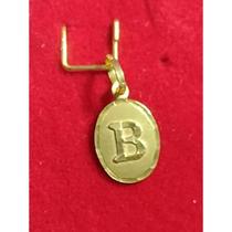 Pingente ouro 18 kilates letras Conforme A a Z peso 0,30 gramas 10 mm x 7 mm Todas letras