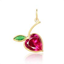 Pingente Ouro 18k 750 Maçã De Zircônias Pingente Ouro 18k 750 Maçã De Zircônias