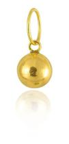 Pingente Ouro 18k Bola 4mm Bolinha Esfera Lisa Espelhada PG-048