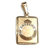 Pingente Ouro 18k Chapa Time Cruzeiro Laser