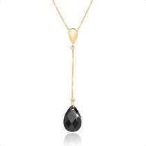 Pingente Ouro 18k Com Pedra Gota Zircônia Lapidação Briolet