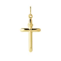 Pingente Ouro 18k Cruz Crucifixo Espelhado Polido Pingente Ouro 18k Cruz Crucifixo Espelhado Polido