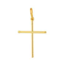 Pingente Ouro 18k Cruz Crucifixo Palito Liso M G3333