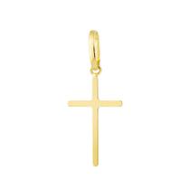 Pingente Ouro 18k Cruz Crucifixo Palito Polido PG-018
