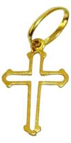 Pingente Ouro 18k Cruz Vazada 15 mm Peso 0.50 Grama Pingente Ouro 18k Cruz Vazada 15 mm Peso 0.50 Grama