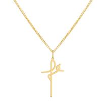 Pingente Ouro 18k Fé 16mm Espelhado Religioso P367