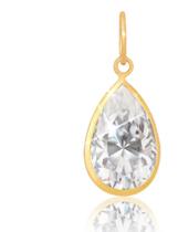 Pingente Ouro 18k Gota branco