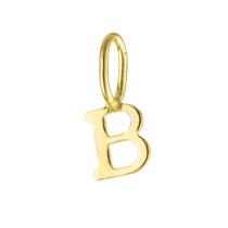 Pingente Ouro 18k Letra Mini 9mm Abecedário Alfabeto PG-014