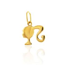 Pingente Ouro 18k Logo da Barbie Laminada RP-442