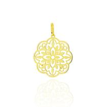 Pingente Ouro 18k Mandala Ondulada D055