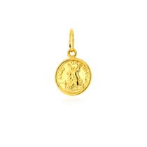 Pingente Ouro 18k Medalha Anjo da Guarda Tamanho PP RP-469