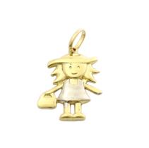 Pingente Ouro 18k Menina com Acessório Pingente Ouro 18k Menina com Acessório