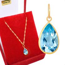 Pingente Ouro 18k Pedra Gota 8mm Pingente Ouro 18k Pedra Gota 8mm