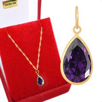 Pingente Ouro 18k Pedra Gota 8mm