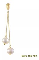 Pingente Ouro 18k Pérolas Naturais 6mm Pingente Ouro 18k Pérolas Naturais 6mm