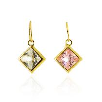 Pingente Ouro 18k Ponto De Luz Quadrado 4mm P Pingente Ouro 18k Ponto De Luz Quadrado 4mm P