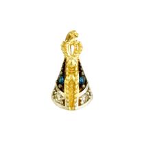 Pingente Ouro 18k Santa Nossa Senhora Aparecida Padroeira 9mm P178