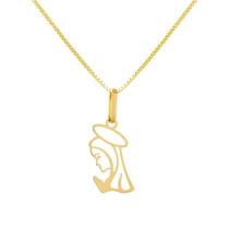 Pingente Ouro 18k Santa Nossa Senhora De Fátima G3003