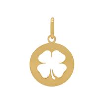 Pingente Ouro 18k Trevo da Sorte 13 mm