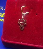 Pingente Ouro Branco Ouro 18 Kilates Peso 0.10 Grama 12 mm