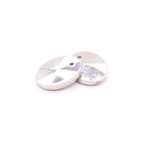 Pingente Oval Abs Níquel 10x12mm 10pçs 5g