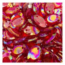 Pingente Oval Acrílico Rosa Irisada 10pçs 13x18mm Transparente 5g Pingente Oval Acrílico Rosa Irisada 10pçs 13x18mm Transparente 5g