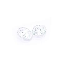 Pingente Oval Acrílico Transparente com Glíter Verde 10x14mm 10pçs 5g Pingente Oval Acrílico Transparente com Glíter Verde 10x14mm 10pçs 5g
