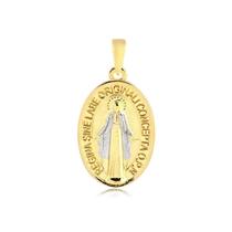 Pingente Oval Nossa Senhora Milagrosa Folheado A Ouro