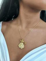 Pingente oxum cravejado micro zircônias banhado ouro