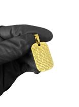 Pingente Pai Nosso Banhado Ouro 18k - Zircônias - Tamanhos P, M, G, GG