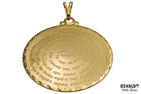 Pingente Pai Nosso Folheado Ouro 18K Pingente Pai Nosso Folheado Ouro 18K