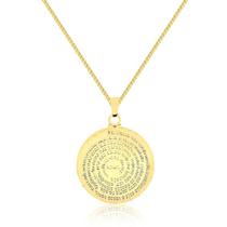 Pingente Pai Nosso Grande Folheado a Ouro