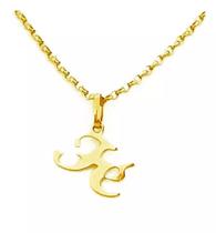 Pingente palavra fé em ouro 18k/750 (cod3y)