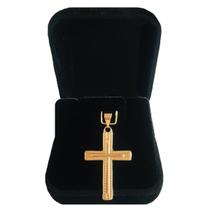 Pingente para Corrente Cruz Crucifixo Banhado a Ouro 18k Masculino